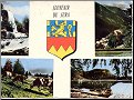 Editions de l'Est ( Protet-Dole) carte écrite  en janvier 1964 .-En haut à gauche :cascade de l'Ain à Bourg de Sirod, à droite les lacets de Septmoncel, en bas à gauche, pâturages dans le Haut-Jura, en bas à droite : le lac de Bonlieu